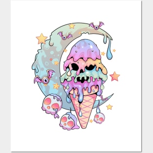 Pastel Goth Ice cream Kawaii Posters and Art